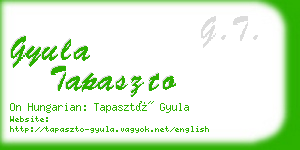 gyula tapaszto business card